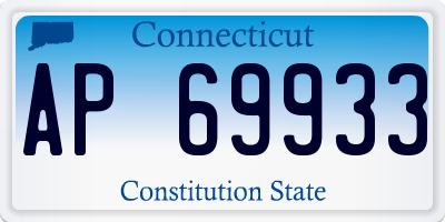 CT license plate AP69933