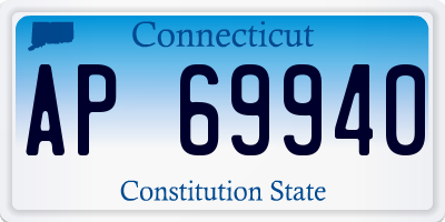 CT license plate AP69940