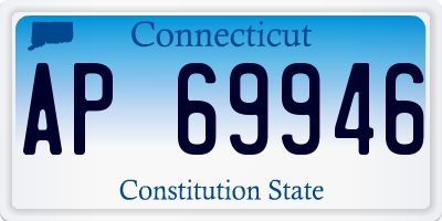 CT license plate AP69946