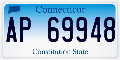 CT license plate AP69948