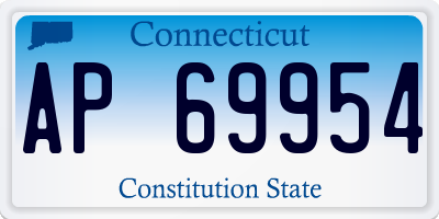 CT license plate AP69954