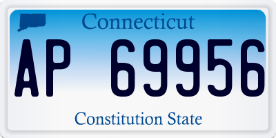 CT license plate AP69956