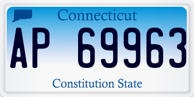 CT license plate AP69963
