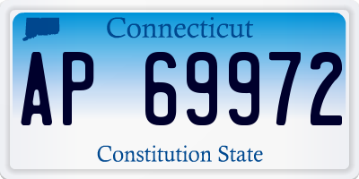CT license plate AP69972