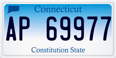 CT license plate AP69977