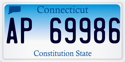 CT license plate AP69986