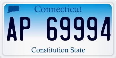 CT license plate AP69994