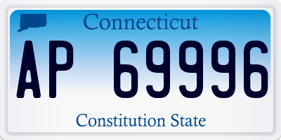 CT license plate AP69996
