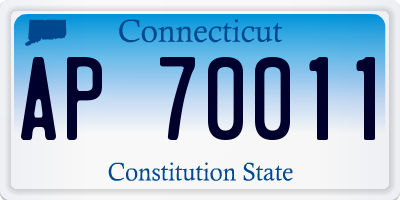 CT license plate AP70011