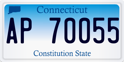 CT license plate AP70055