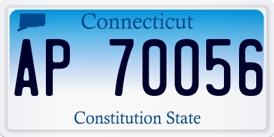 CT license plate AP70056