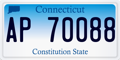 CT license plate AP70088