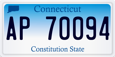 CT license plate AP70094