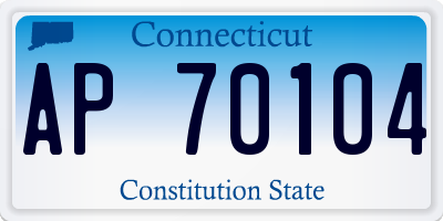 CT license plate AP70104