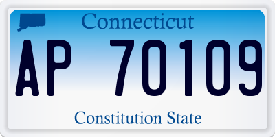 CT license plate AP70109
