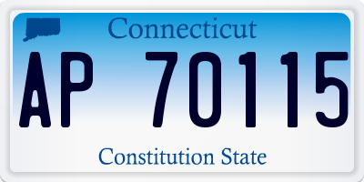 CT license plate AP70115