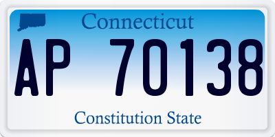 CT license plate AP70138