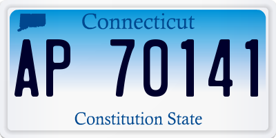 CT license plate AP70141