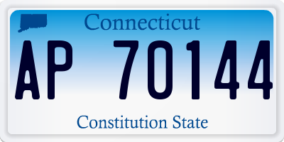 CT license plate AP70144