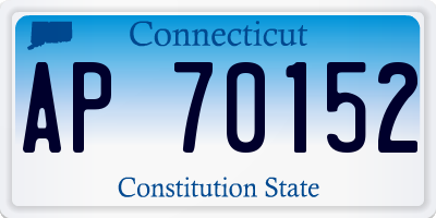 CT license plate AP70152