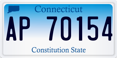 CT license plate AP70154