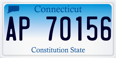 CT license plate AP70156