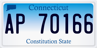 CT license plate AP70166