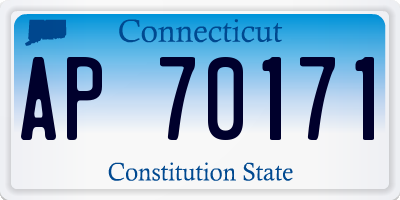 CT license plate AP70171