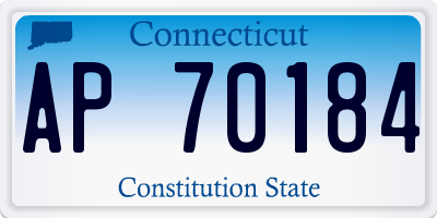 CT license plate AP70184