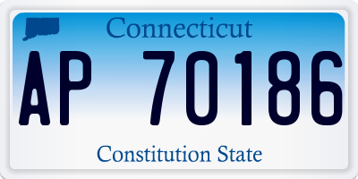 CT license plate AP70186
