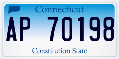 CT license plate AP70198