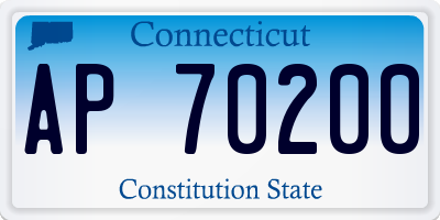 CT license plate AP70200