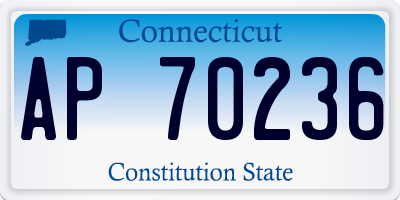 CT license plate AP70236
