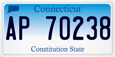 CT license plate AP70238