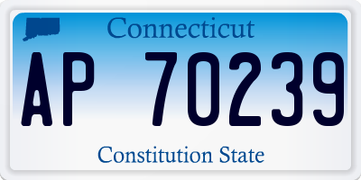 CT license plate AP70239