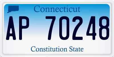 CT license plate AP70248