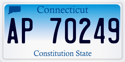 CT license plate AP70249