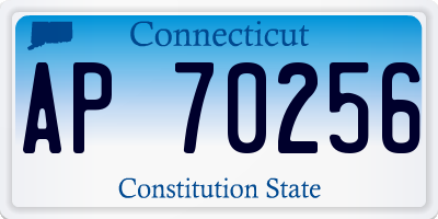 CT license plate AP70256