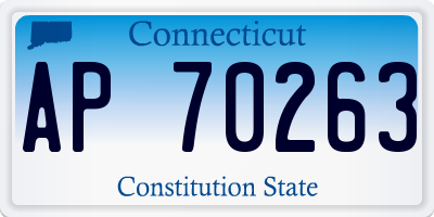 CT license plate AP70263