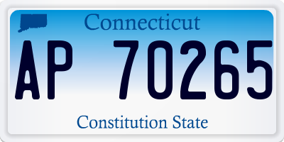 CT license plate AP70265