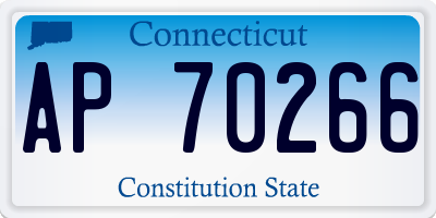 CT license plate AP70266