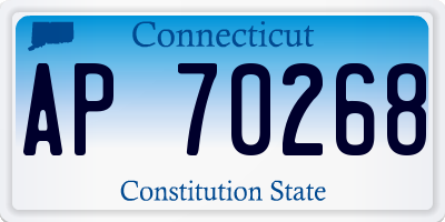 CT license plate AP70268