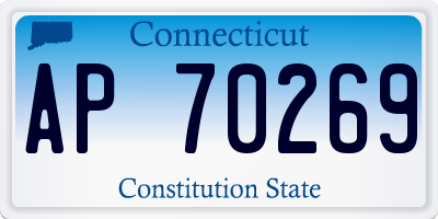 CT license plate AP70269