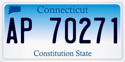 CT license plate AP70271