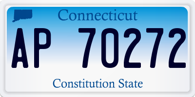 CT license plate AP70272
