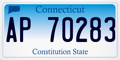 CT license plate AP70283