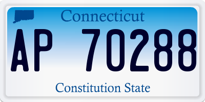CT license plate AP70288