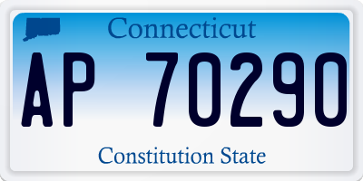 CT license plate AP70290