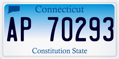 CT license plate AP70293
