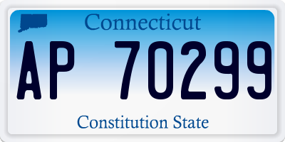 CT license plate AP70299